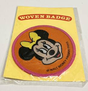 ♪ 新品 80年代 デッドストック ミニーマウス ワッペン ディズニー WOVEN BADGE 検 80s 80’s アメカジ ヴィンテージ ミニー ミニーちゃん