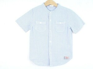 ブリーズ F.O. NAVY PRODUCTS 半袖シャツ ストライプ ボーダー カットソー 男の子用 110サイズ 青白 キッズ 子供服 BREEZE