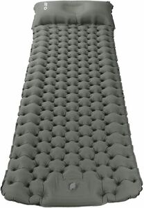 エアーマット 足踏み式 キャンプマット 自動膨張 テントマット スポンジ枕 防水防潮 無限連結可コンパクト 軽量 エアーベッド