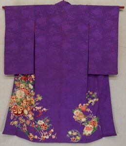 20315 античный .. цвет tomesode # appare магазин # цветок машина переделка б/у одежда кимоно 
