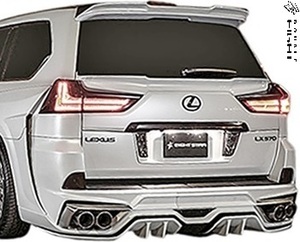 【M’s】レクサス 後期 LX570 (2015.09-) DOUBLE EIGHT EIGHT STAR リアバンパースポイラー ／／ FRP 未塗装 ダブルエイト エアロ パーツ