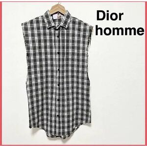 ★数回着★【Dior homme】ディオールオム ノースリブ シャツ