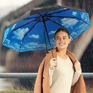 Umbrella 防風トラベルアンブレラ - 折りたたみ傘自動開閉 - 折りたたみ傘 最強 - 折り畳み傘おしゃれ - コンパクト、軽量、自動、強力、