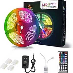 LEDテープライト RGBテープ SMD5050 5m 300LED 44キーリモコン LEDテープ ストリップライト ledライト DIY 防水防塵 両面テープ