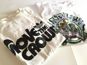 ■　adidas アディダス　MOVE CROWD　/ HARLEM Tシャツ　2枚セット　XSサイズ　メンズ ★