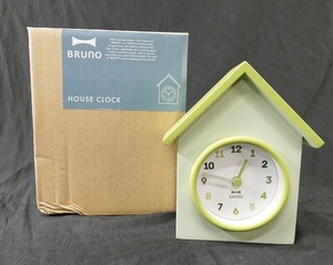 展示品未使用 BRUNO ブルーノ BCA018-GR ハウスクロック グリーン 置時計