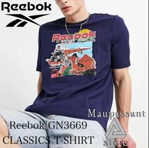GN3669 O(XL) Reebok リーボッククラシックス　モロッコ　スーベニア　ネイビー　Tシャツ T-SHIRT Tシャツ　_画像1