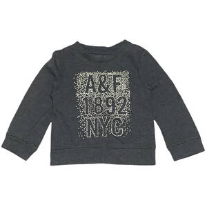 Abercrombie KIDS Abercrombie Abercrombie & Fitch Kids футболка тренировочный обратная сторона ворсистый серый 3/4(110cm) ребенок девушки девочка USED товар 