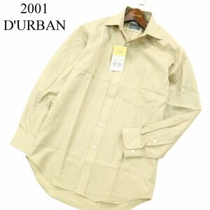 【新品 未使用】 2001 D'URBAN ダーバン 通年 形態安定加工★ 長袖 シャツ ワイシャツ Sz.37-M　メンズ ビジネス 日本製　A2T04259_4#C