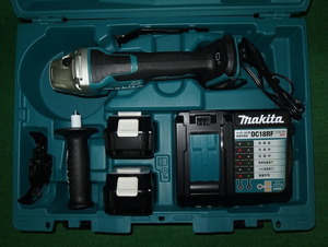 マキタ GA508DRGX 18V-125mmブレーキ付充電式ディスクグラインダ パドルスイッチ式 6.0Ahバッテリ2個付セット 新品