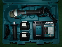 マキタ GA408DRGX 18V-100mmブレーキ付充電式ディスクグラインダ パドルスイッチ式 6.0Ahバッテリ2個付セット 新品_画像1