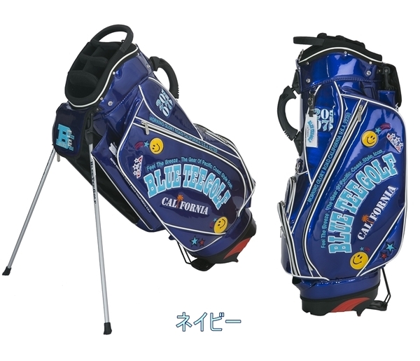 ☆送料無料ST3ブルーティーゴルフ 【カラー：ネイビー】STスタンドキャディーバッグ CB-012 BLUE TEE GOLF California