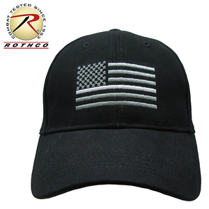 ROTHCO 新品 ベースボールキャップ ( FLAG ブラック Tホワイト) 無地 プロファイルキャップ 目深 深め CAP 帽子 フリーサイズ メンズ