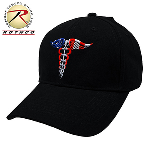 ROTHCO new goods Baseball cap ( CADUCEUS black /US ) the US armed forces Pro file cap eyes deep deepen CAP hat free size men's lady's 