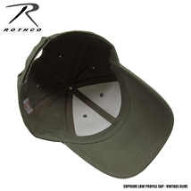 ROTHCO 新品 ベースボールキャップ (ビンテージ オリーブ) 無地 プロファイルキャップ 目深 深め CAP 帽子 野球帽 フリーサイズ メンズ_画像5