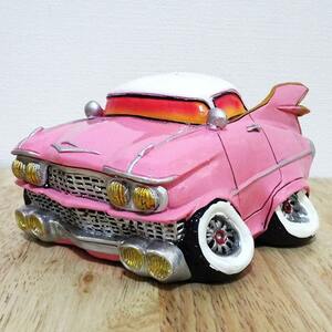  savings box all ti-z money Bank PINK CAR good-looking stylish pink Vintage car objet d'art coin Bank retro lovely 