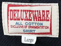 Deluxeware (デラックスウエア) D-19...KOVER ALLS / ライニング付き カバーオールジャケット 未使用品 RD.HIC size L / ヒッコリー_画像8