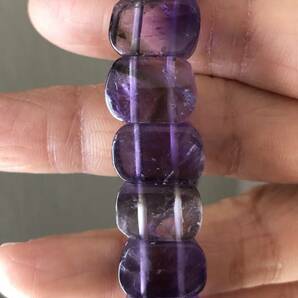 紫水晶バングル 内周長16センチ の画像5