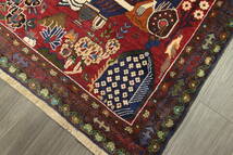 語らう２人の安らぎのひととき　ペルシアンバルーチ　オールド手織り絨毯　トライバルラグ　ヴィンテージ　部族絨毯　118x204cm　＃144_画像8
