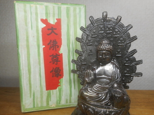 奈良大仏像　金属製　置物　ビンテージ　奈良大仏　大佛尊像　ミニチュア
