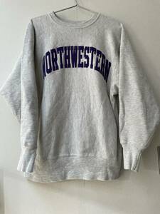 90'S CHAMPION REVERSE WEEVE NORTHWESTERNパッチ ビンテージ チャンピオン リバースウィーブ スウェット シャツ L