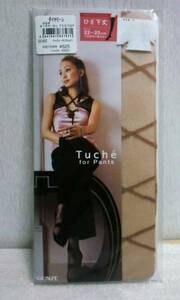 新品 ひざ下寸ストッキング ダイヤ柄 ヌードベージュ つま先スルー 神田うの Tuche レディースフリー GUNZE 美脚