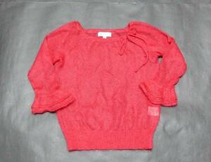  Michel Klein summer knitted blouse 38 red 