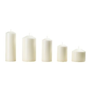 * IKEA Ikea * FENOMENfeno main fragrance none block candle 5 piece set, natural 2h
