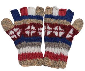 ■☆アジアン衣料　ネパール手編み指なし手袋（NGS-6）