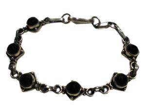 #* Asian miscellaneous goods ne pearl silver worker onyx * bracele (SBS-13)