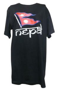 ■☆アジアン コットン・I love Nepal・Tシャツ （IN-12-S）