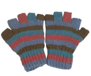 ■☆アジアン衣料　ネパール手編み指なし手袋（NGS-25）