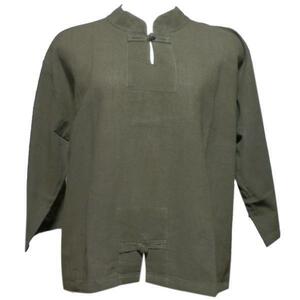 #* Asian cotton * tea ina blouse moss green (TC-3-B)