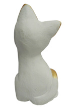■☆アジアン雑貨　木彫りネコ(ツインズ白ネコちゃん)（CAT-44）_画像6