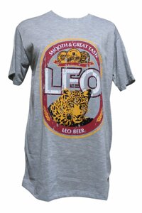 ■☆アジアン衣料　コットン・タイTシャツ(LEO　BEER)　Mサイズ（OT-18）