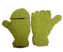 ■アジアン衣料 ネパール手編みカバー付き指なし手袋（NSG-21）_画像2