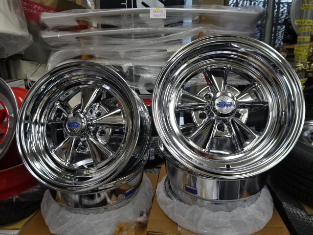 スノーブルー 2本づつの出品 クレーガー 15インチ 7j 8j 旧車 クローム