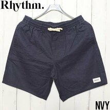 【送料無料】ショーツ ハーフパンツ リネン Rhythm リズム CLASSIC LINEN JAM CL21M-JA11　NVY 28インチ_画像1