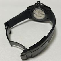 1円～ SEIKO カスタム 裏スケ 青 黒 GMT ダイバーズ mod ブルー 自動巻 手巻き セイコー nh35 seikomod シェル ウォッチ 腕時計 _画像9