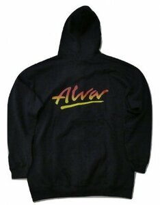 JB即決 ALVA SKATES トニーアルバ O.G LOGO オリジナルロゴ ZIP ジッパーフードスウェット パーカー 黒 ブラックxフェード Lサイズ 新品