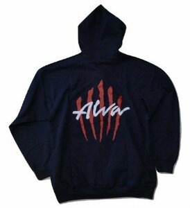 JB即決 ALVA トニーアルバ TONY SCRATCH LOGO スクラッチロゴ ZIP ジッパーフードスウェット パーカー 紺x赤x白 ネイビー XLサイズ 新品