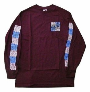 JB即決　SANTA CRUZ サンタクルーズ ROB FACE TILE ロブフェイス タイル ロングスリーブ ロンT BURGUNDY バーガンディー Lサイズ　新品