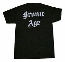 JB即決 BRONZE AGE ブロンズエイジ FRONT BANDANA フロント バンダナ ペイズリー Tシャツ　BLACK 黒x白 Lサイズ 新品_画像2