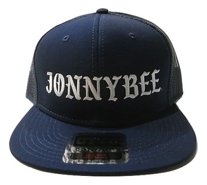 JB即決 JONNY BEE ジョニービー オールドイングリッシュロゴ刺繍 メッシュキャップ CAP 紺 ネイビー 新品