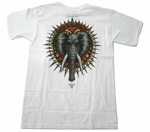 JB即決 POWELL PERALTA パウエル MIKE VALLELY ELEPHANT マイク バレリー エレファント Tシャツ 白 ホワイト XLサイズ 新品 USA 90