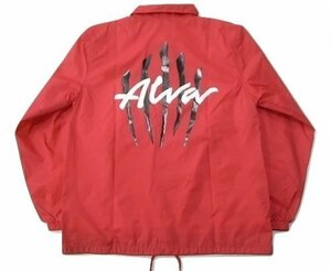 JB即決 ALVA SKATES トニーアルバ TONY ALVA SCRATCH LOGO スクラッチロゴ コーチジャケット 赤 レッド Mサイズ 新品