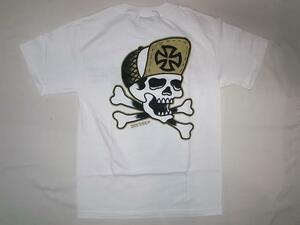 JB即決　INDEPENDENT　インディペンデント x DRESSEN ドレッセン SKULL & BONES 白 Sサイズ　新品