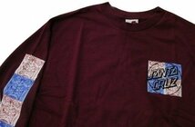 JB即決　SANTA CRUZ サンタクルーズ ROB FACE TILE ロブフェイス タイル ロングスリーブ ロンT BURGUNDY バーガンディー XLサイズ　新品_画像2