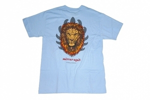 JB即決 POWELL PERALTA パウエル SALMAN AGAH LION サルマンアガー ライオン Tシャツ パウダーブルー Mサイズ 新品 USA 90