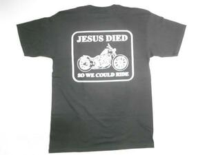 JB即決★ HARDLUCK ハードラック JESUS DIED TO RIDE バイク Tシャツ 黒 Sサイズ　新品